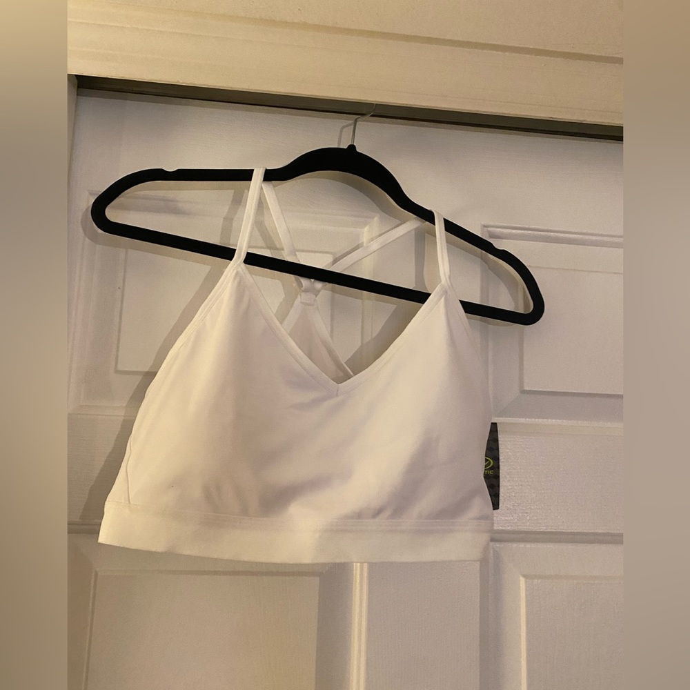 New with tags white sports bra